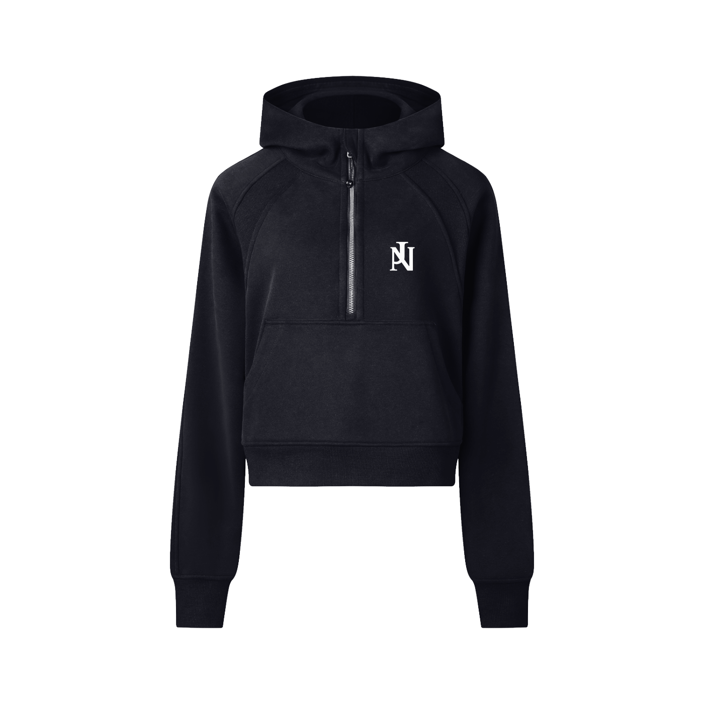 Cropped Half-Zip Hoodie