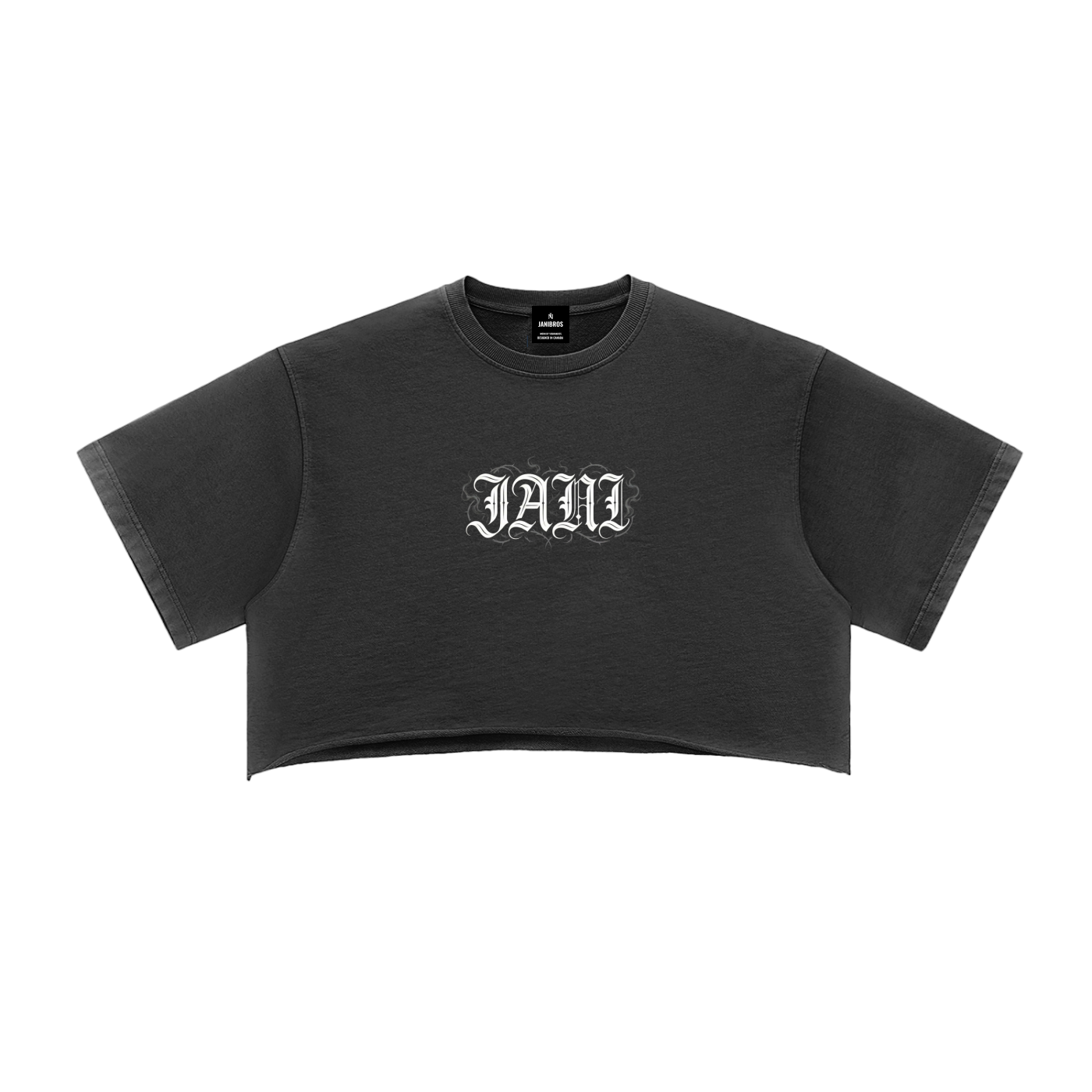 Snow Washed Raw Edge Crop Top