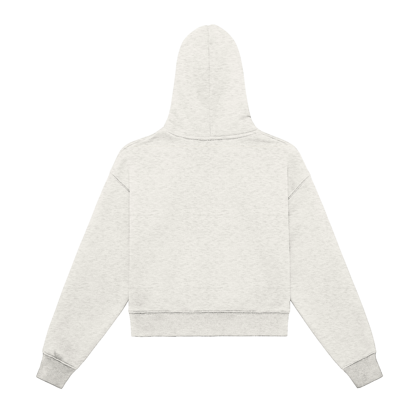Fleeced Zip-Up Cropped Hoodie