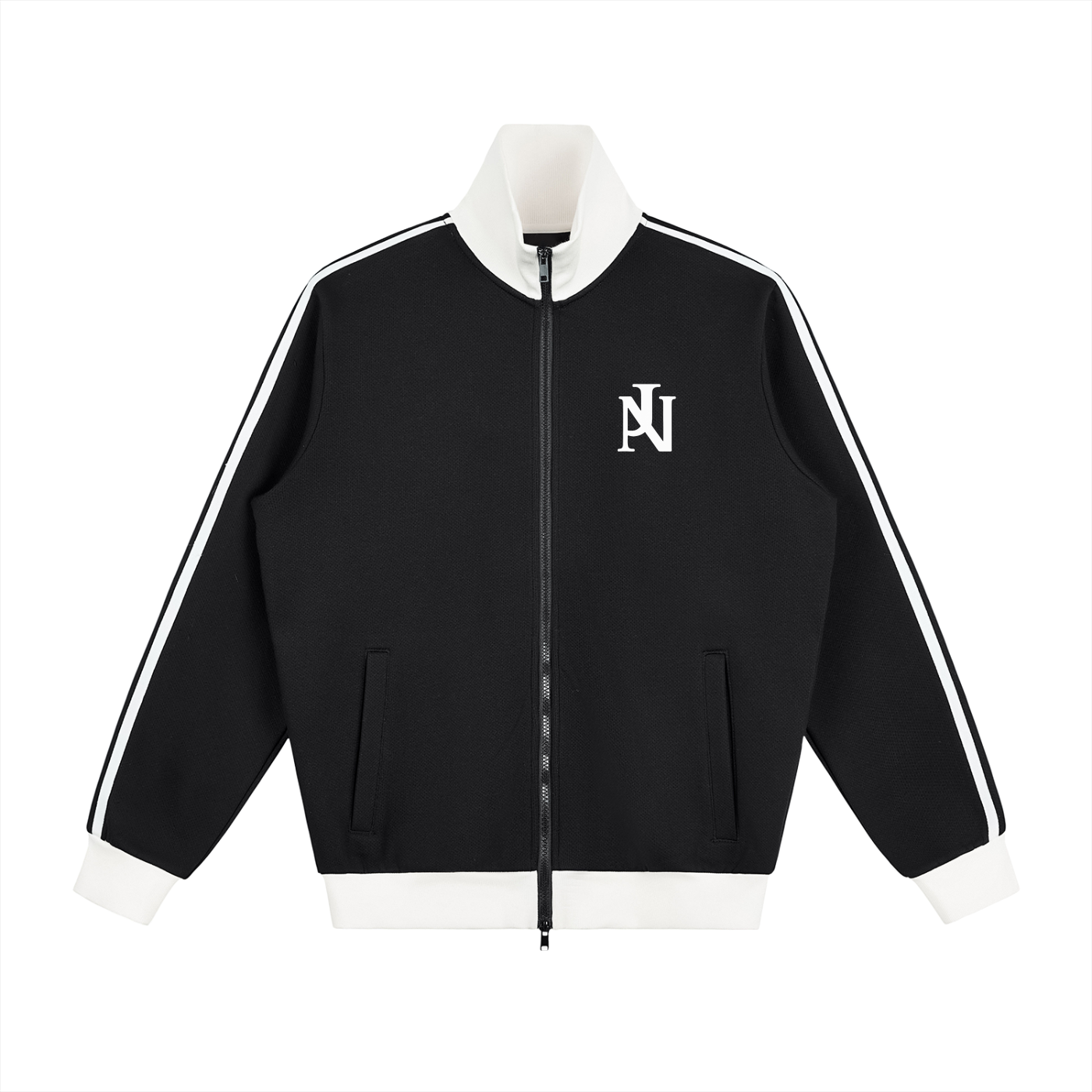 Contrast Side Stripe Fleece Track Jacket