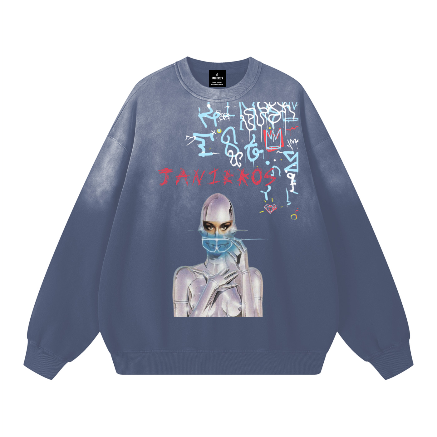 Sunfade Drop-Shoulder Cotton Sweatshirt