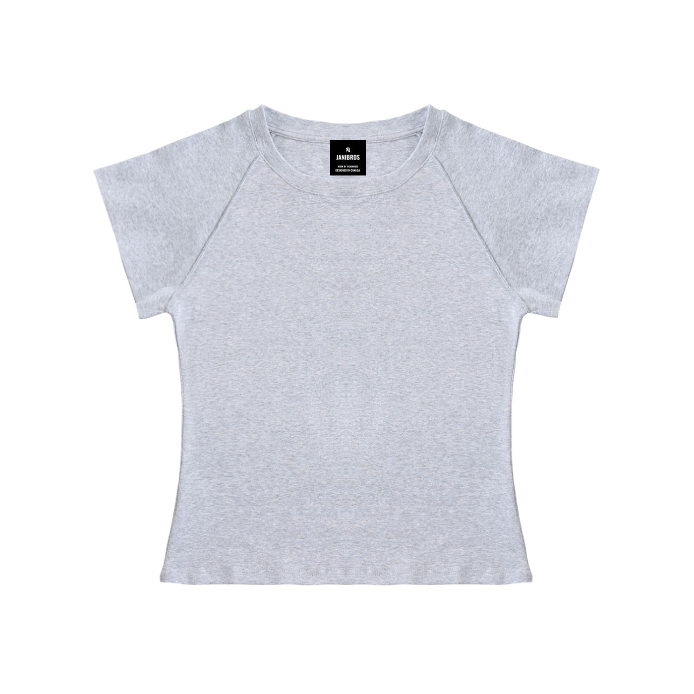 Solid Color Raglan Sleeve Crop Top