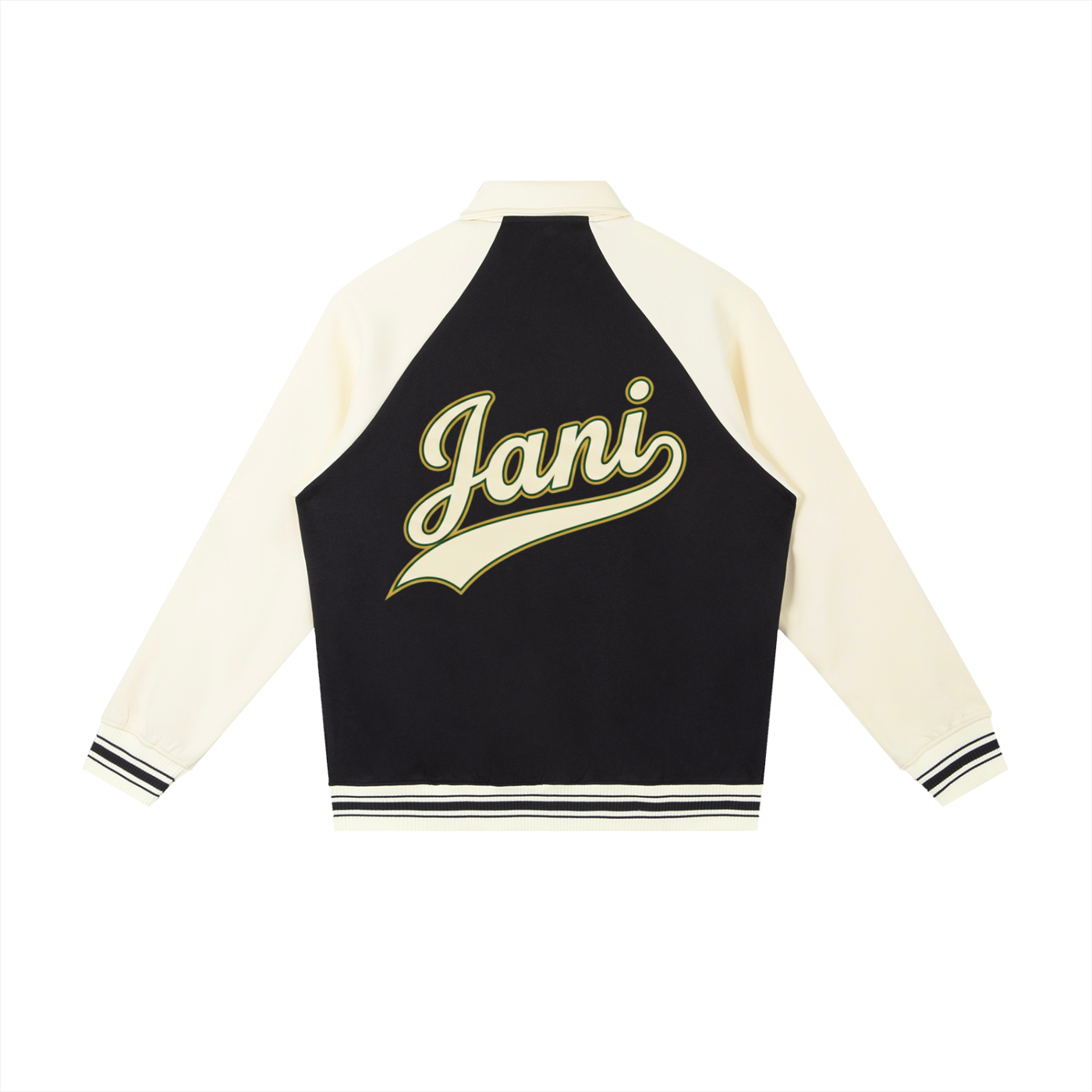 Contrast Raglan Sleeve Baseball Jacket