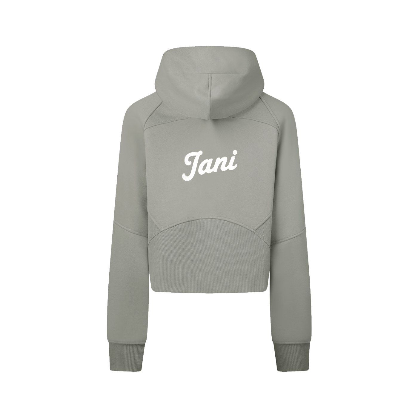 Cropped Zip-Through Hoodie