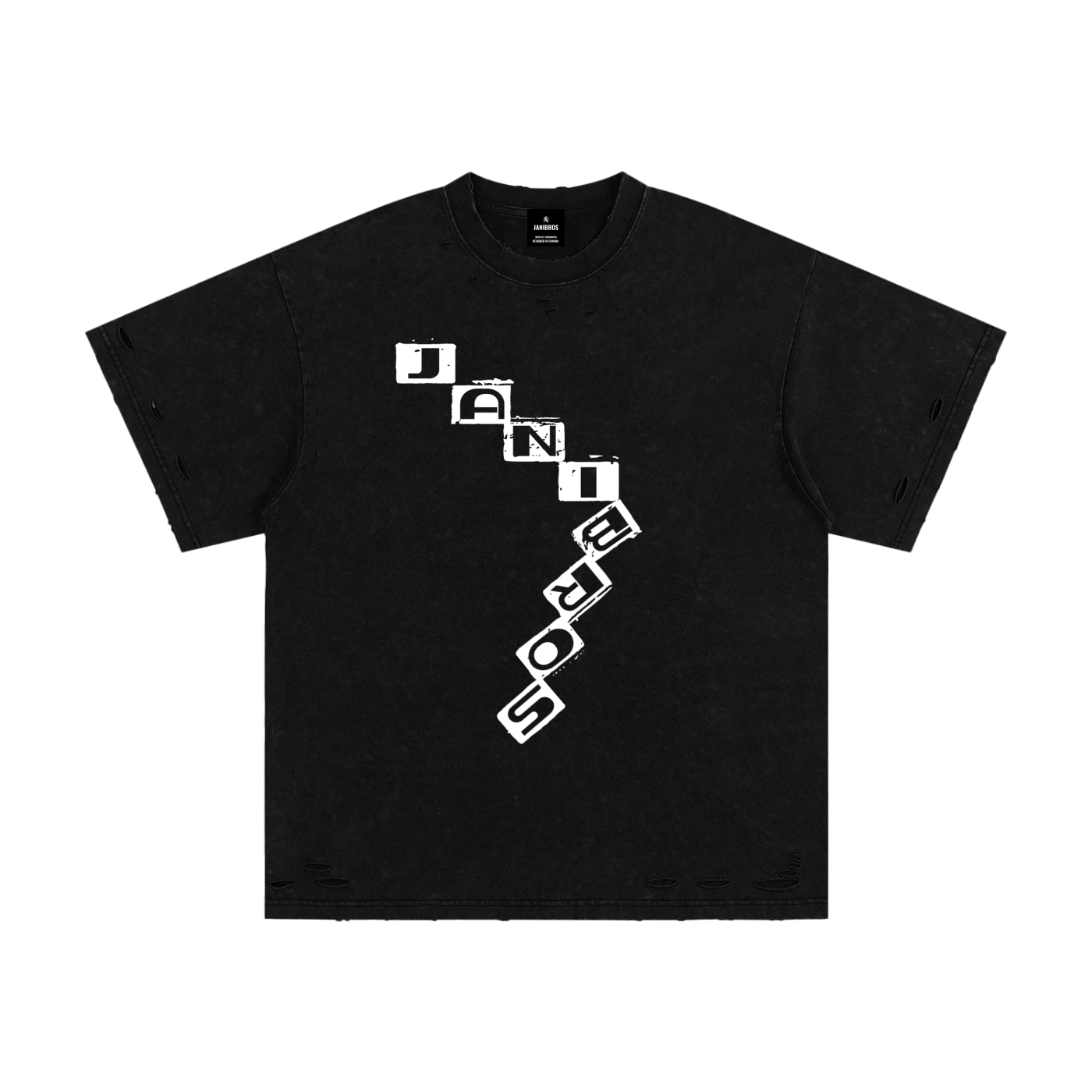 Heavyweight Snow Washed Hand-Frayed T-Shirt