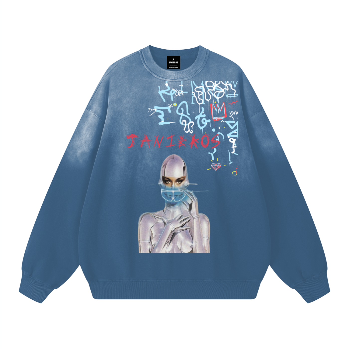 Sunfade Drop-Shoulder Cotton Sweatshirt