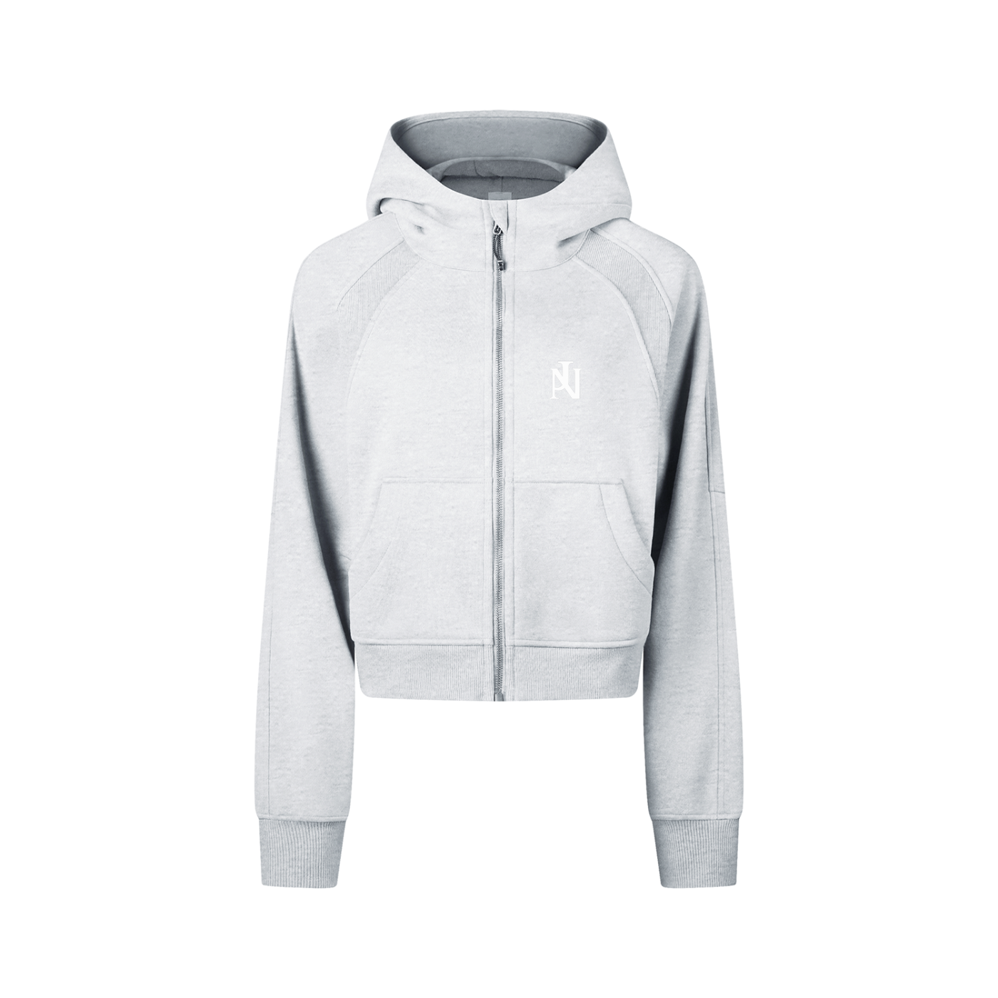 Cropped Zip-Through Hoodie