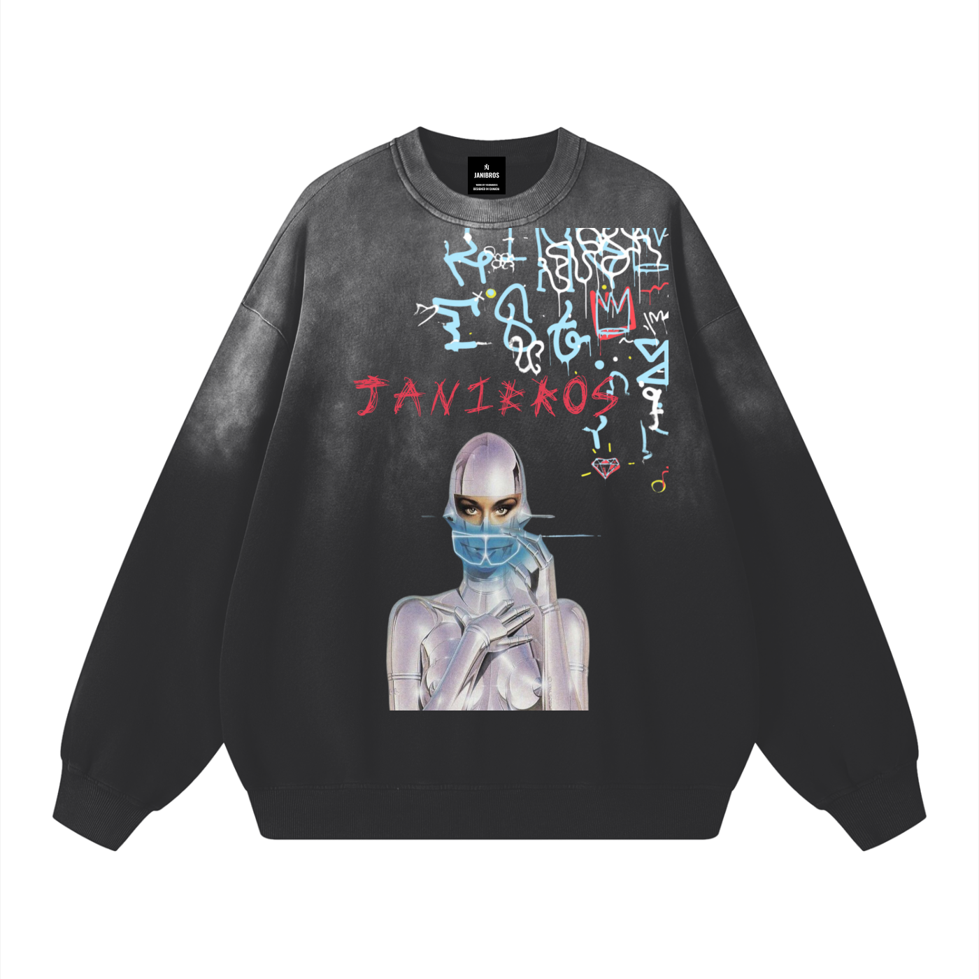 Sunfade Drop-Shoulder Cotton Sweatshirt