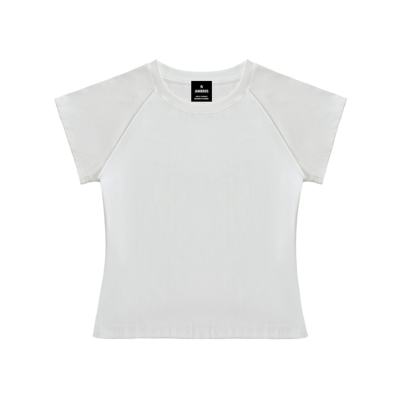 Solid Color Raglan Sleeve Crop Top