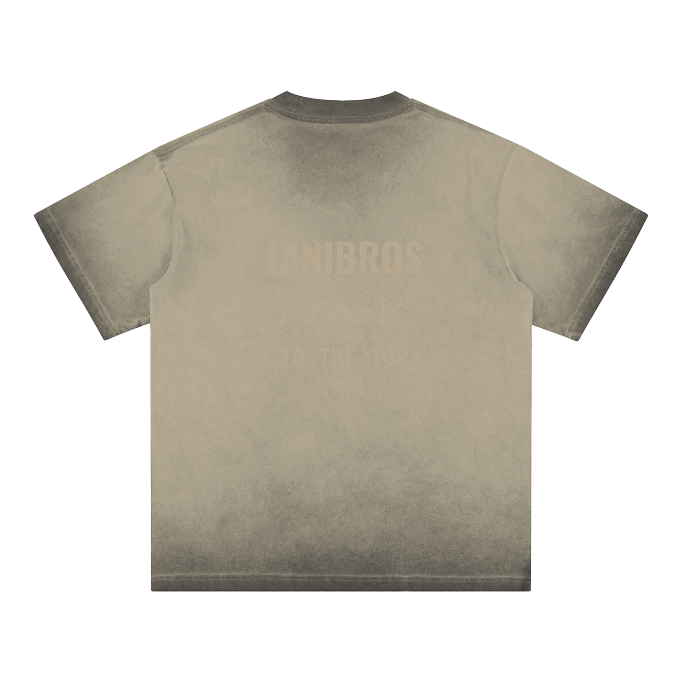 Reverse Dyed T-shirt BROWN