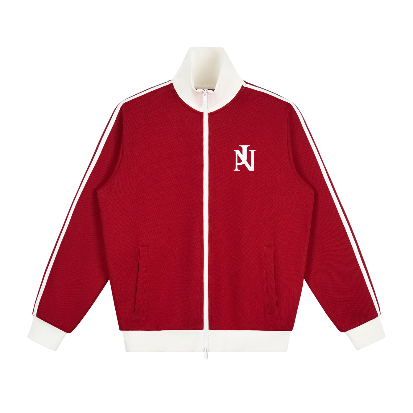 Contrast Side Stripe Fleece Track Jacket