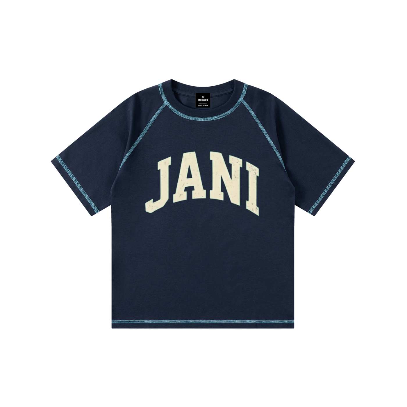 Loose Contrast-Stitched Kids' T-Shirt