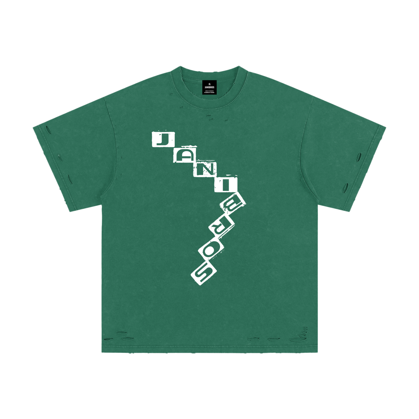 Heavyweight Snow Washed Hand-Frayed T-Shirt