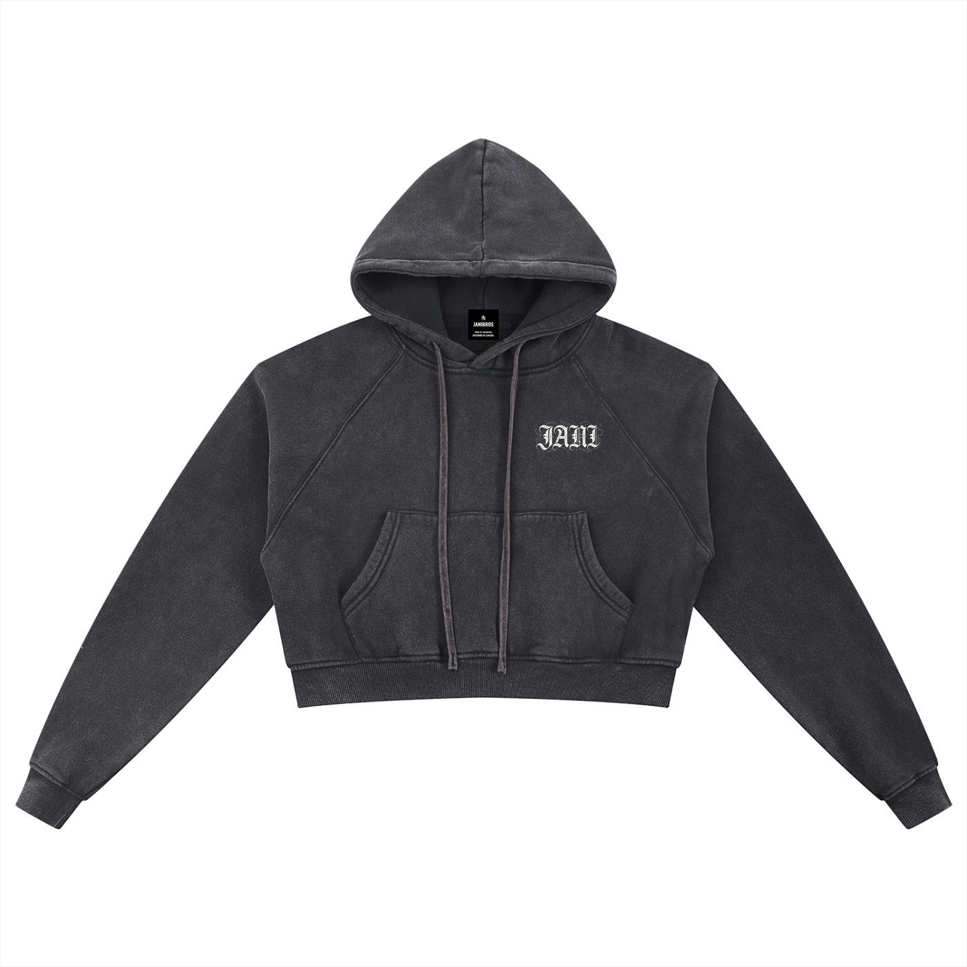 Snow Washed Cropped Hoodie
