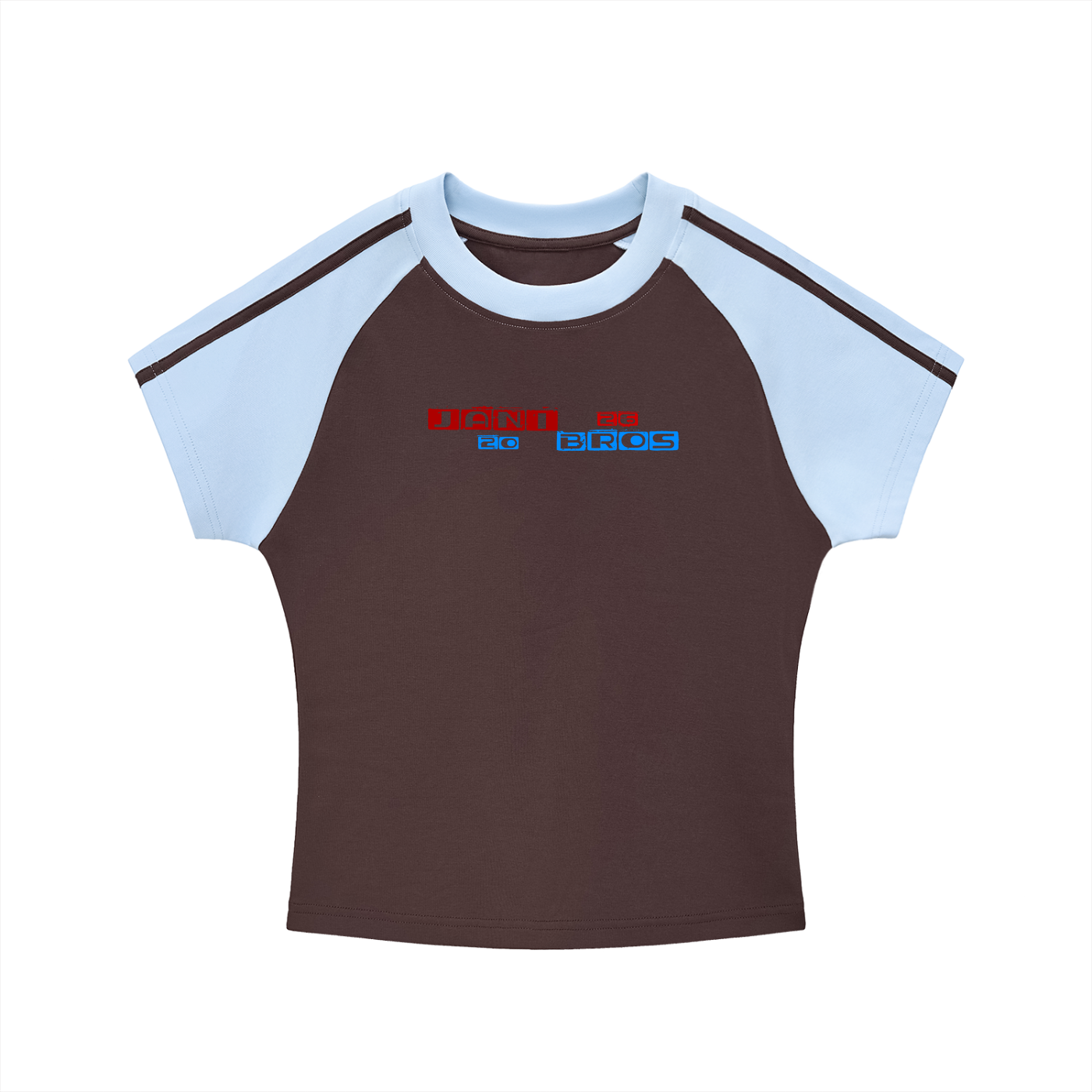 Contrast Stripes Bodycon Raglan  Sleeve T-Shirt