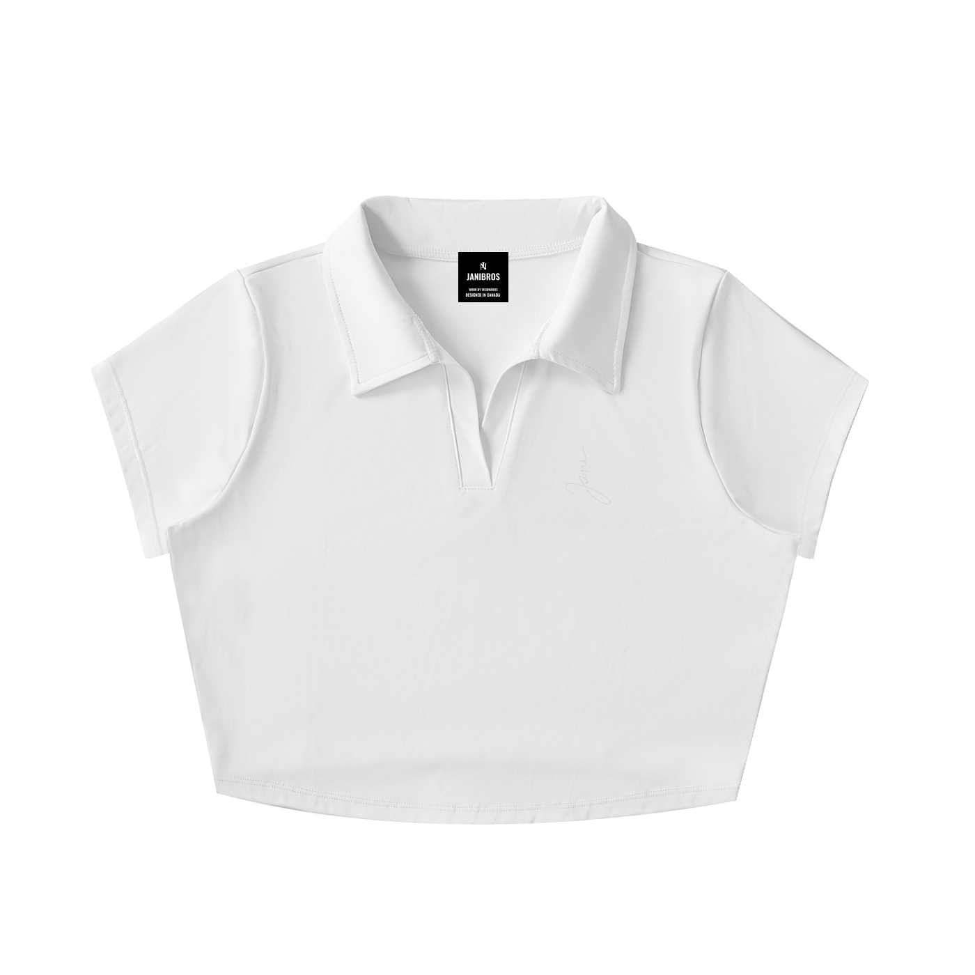 V-Neck Lapel Crop Top